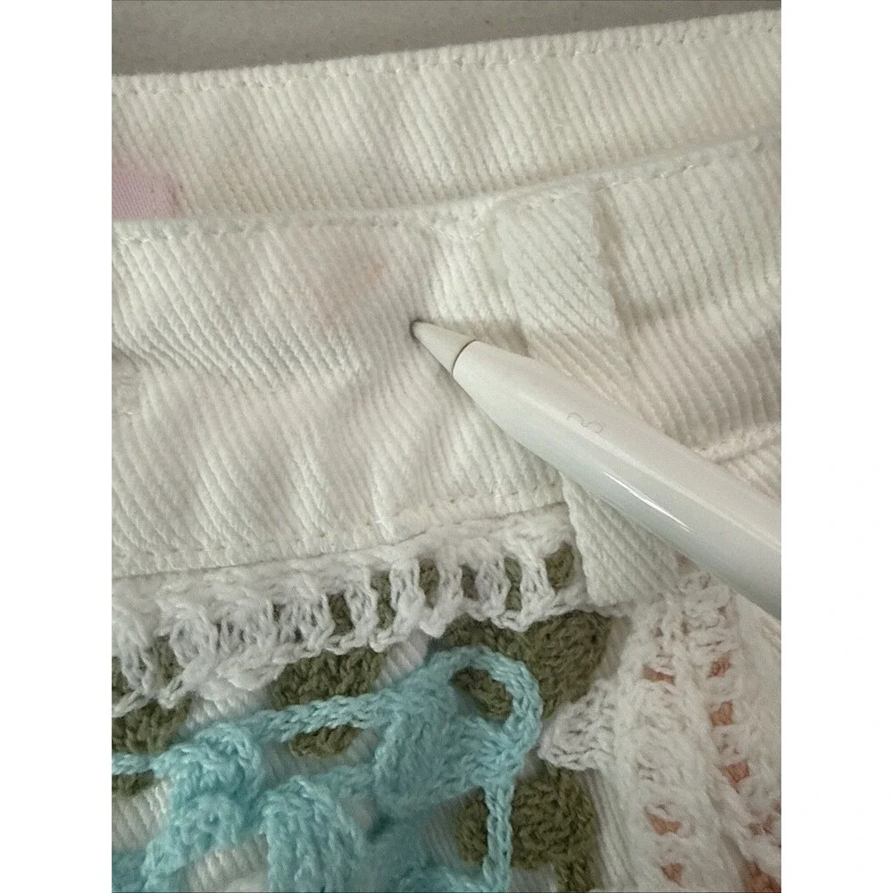 Pink Lily Crochet Front Shorts Size Large Summer Boho Festival Coastal Grandma